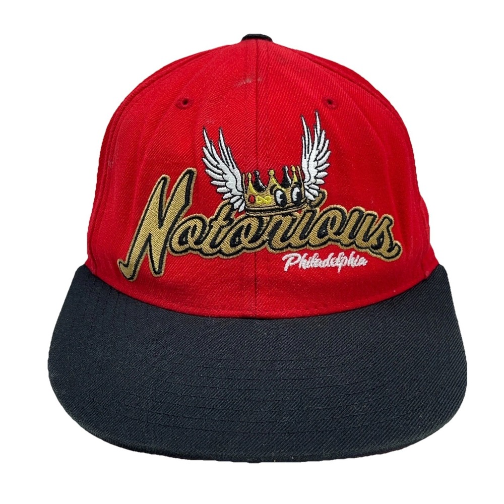 Vintage Starter Hat Cap Snap Back Red Black Wool Kayo Notorious 90s‎ Y2K Adult